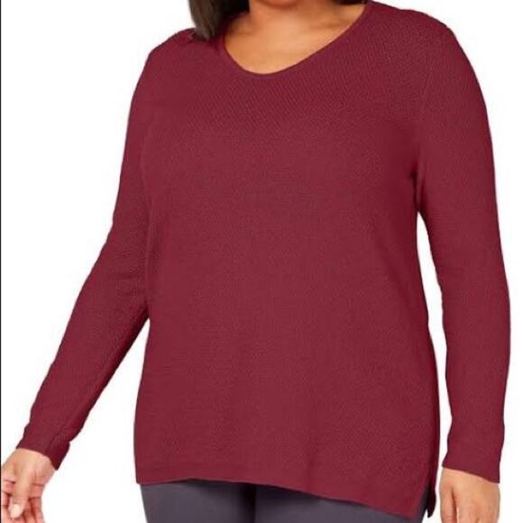 Karen Scott Cotton Scoop Neck Tunic Sweater-1X - Picture 1 of 3